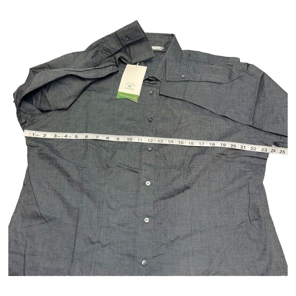 Cutter & Buck Shirt Men's 2XL Blue Polka Dot Long Sleeve Classic Fit Button-Up - Picture 6 of 9